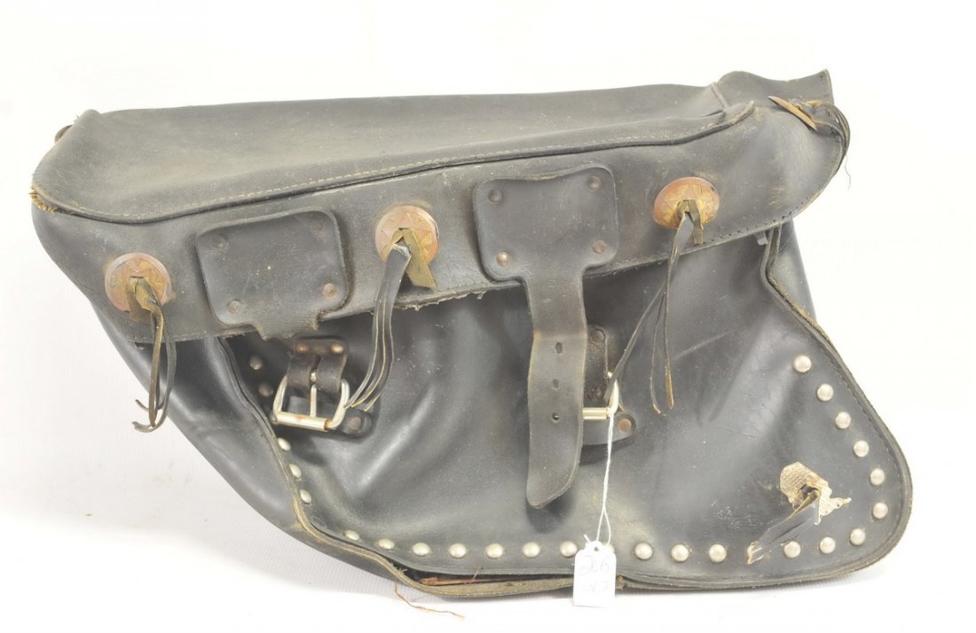 Pair of Early Harley Davidson Saddle Bags: 20"
