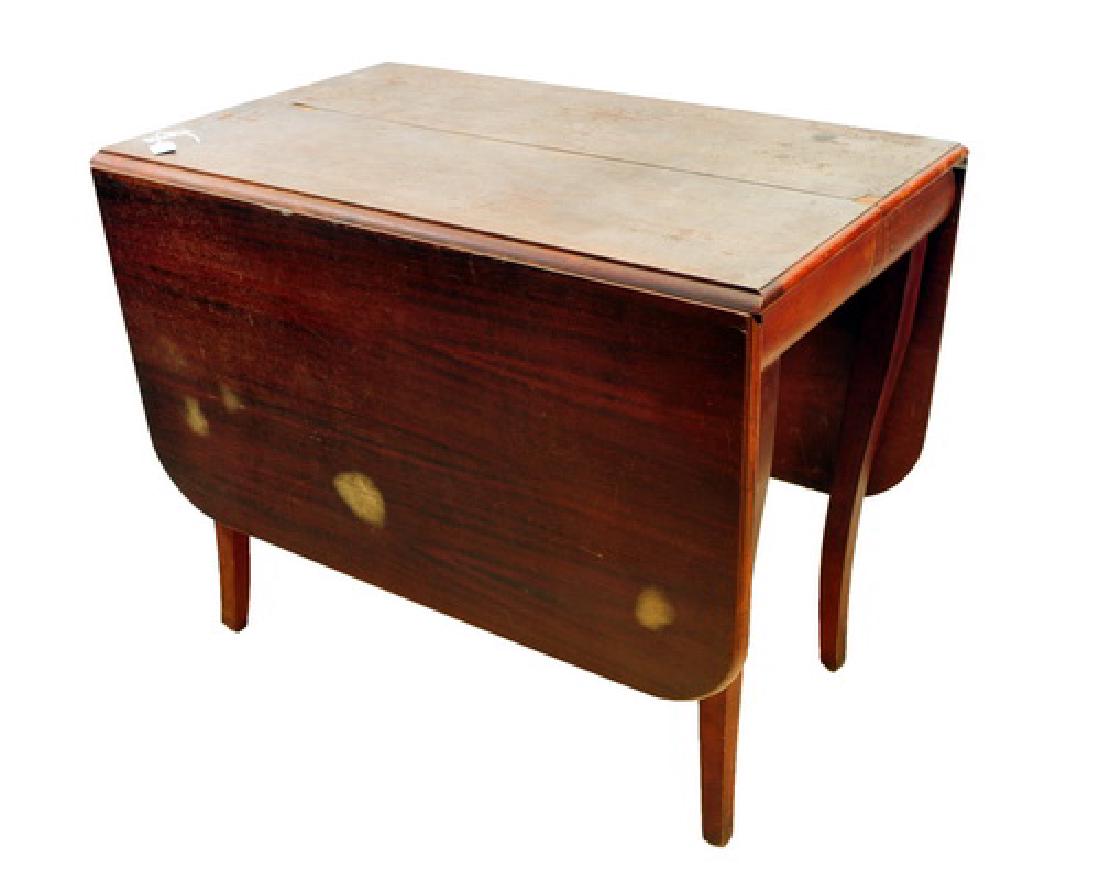 Mahogany Drop Leaf Dining Table: 38" closedx30" high, two leaves 20" each, some marring to finish