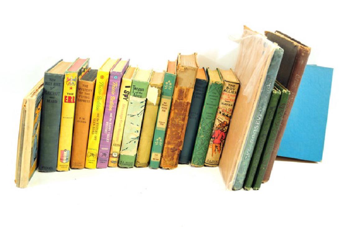 Children's books of early years: To include: Nancy Drew Mystery Stories, The Hardy Boys, Little Black Sambo by Helen Bannerman, The Fire Starter by Stephen King, and many more.