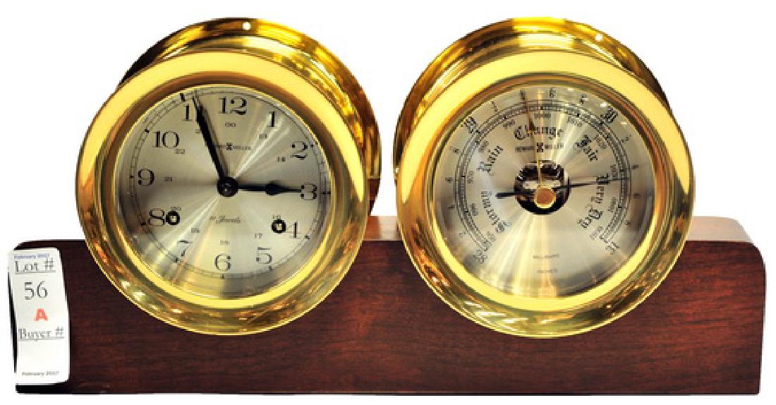 Howard Miller Ships Bell Clock & Barometer Brass
