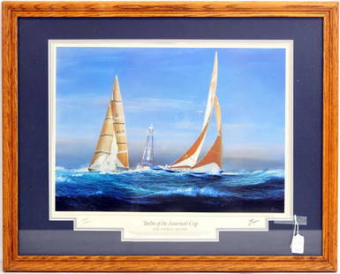 Four Tim Thompson Signed Ships Prints: Limited Edition/Special Edition all, 28x24 nicely framed