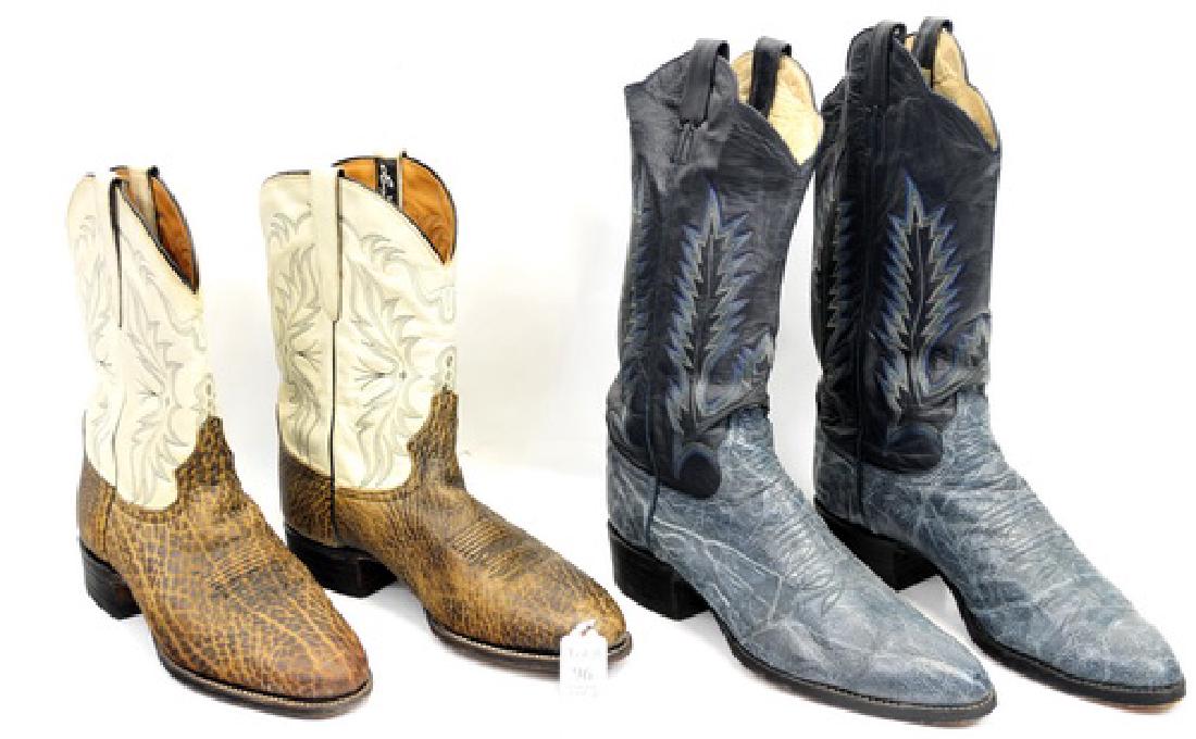 3 Pairs of western boots by Larry Mahan made in TX: Sizes 9 D