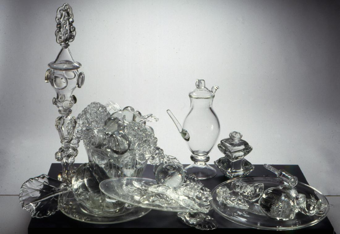 Beth Lipman Richly Laid Table Art Glass Habatat: Beth Lipman (USA), Richly Laid Table (Jan Davids de Heem), 2000. 18 x 36 x 30â€. One of the most exciting artists to emerge in recent years, this sculpture captures the essence of her installations