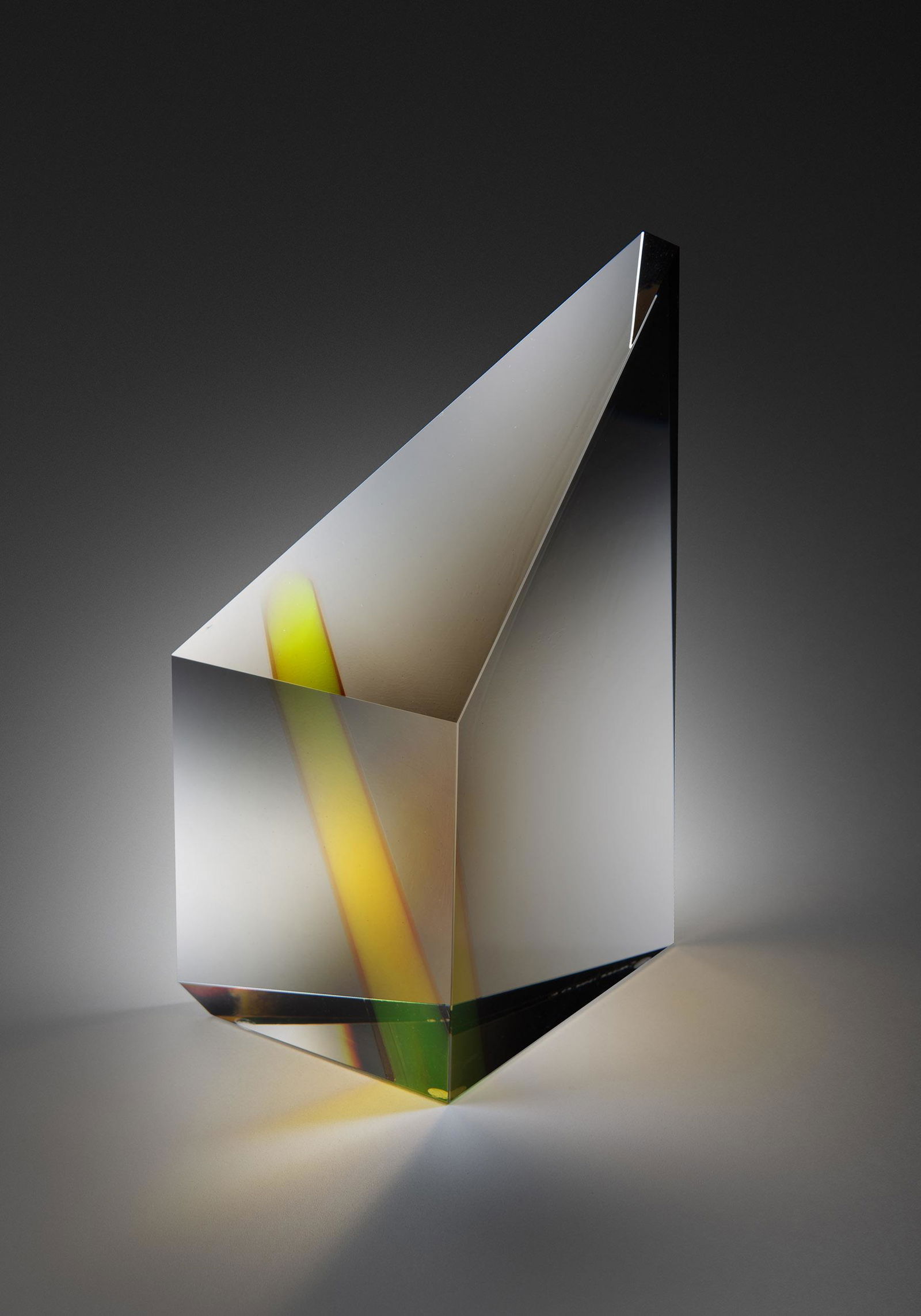 Mark Peiser Inner Spaces 061 1983 Art Glass Habatat: Mark Peiser, (USA), Inner Spaces 061, 1983, 8 x 5.5 x 4 inches. An excellent example of an early cast sculpture that displays beautiful control of the medium. From the collection of Daisy and Jim Fitz