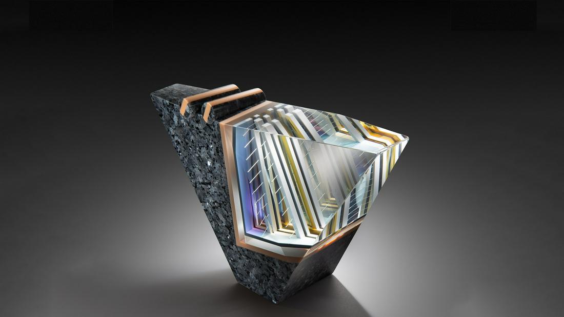 William Carlson Perfume Bottle Art Glass Habatat (1 of 1)