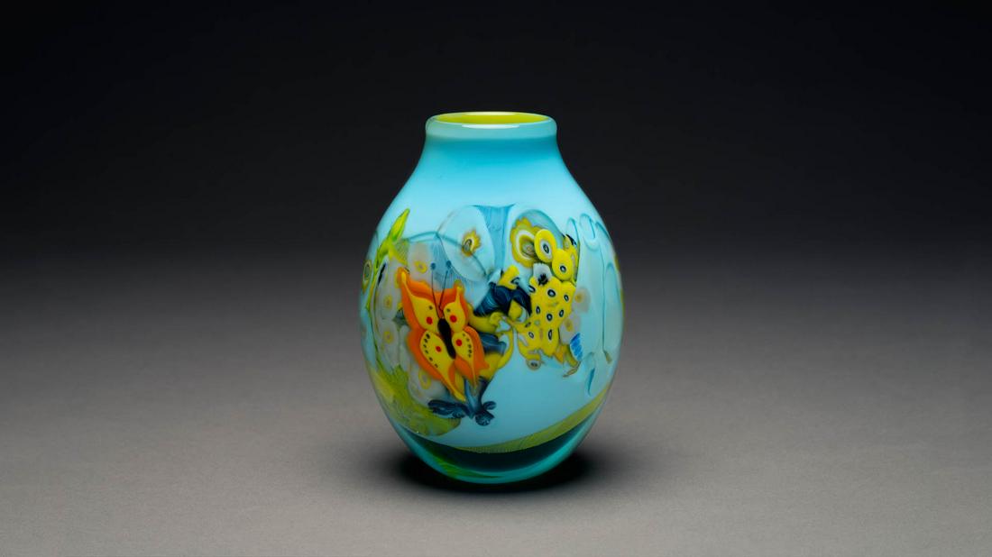 Richard Ritter Murrini Vase 1979 Art Glass Habatat (1 of 1)