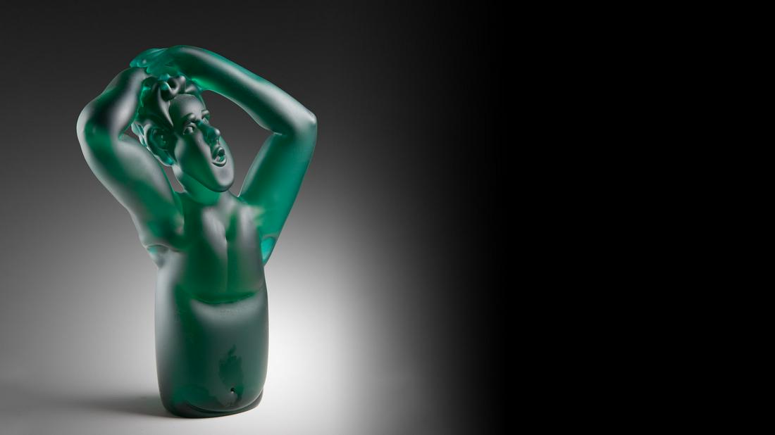 Richard Jolley Male Sculpture Art Glass Habatat (1 of 1)