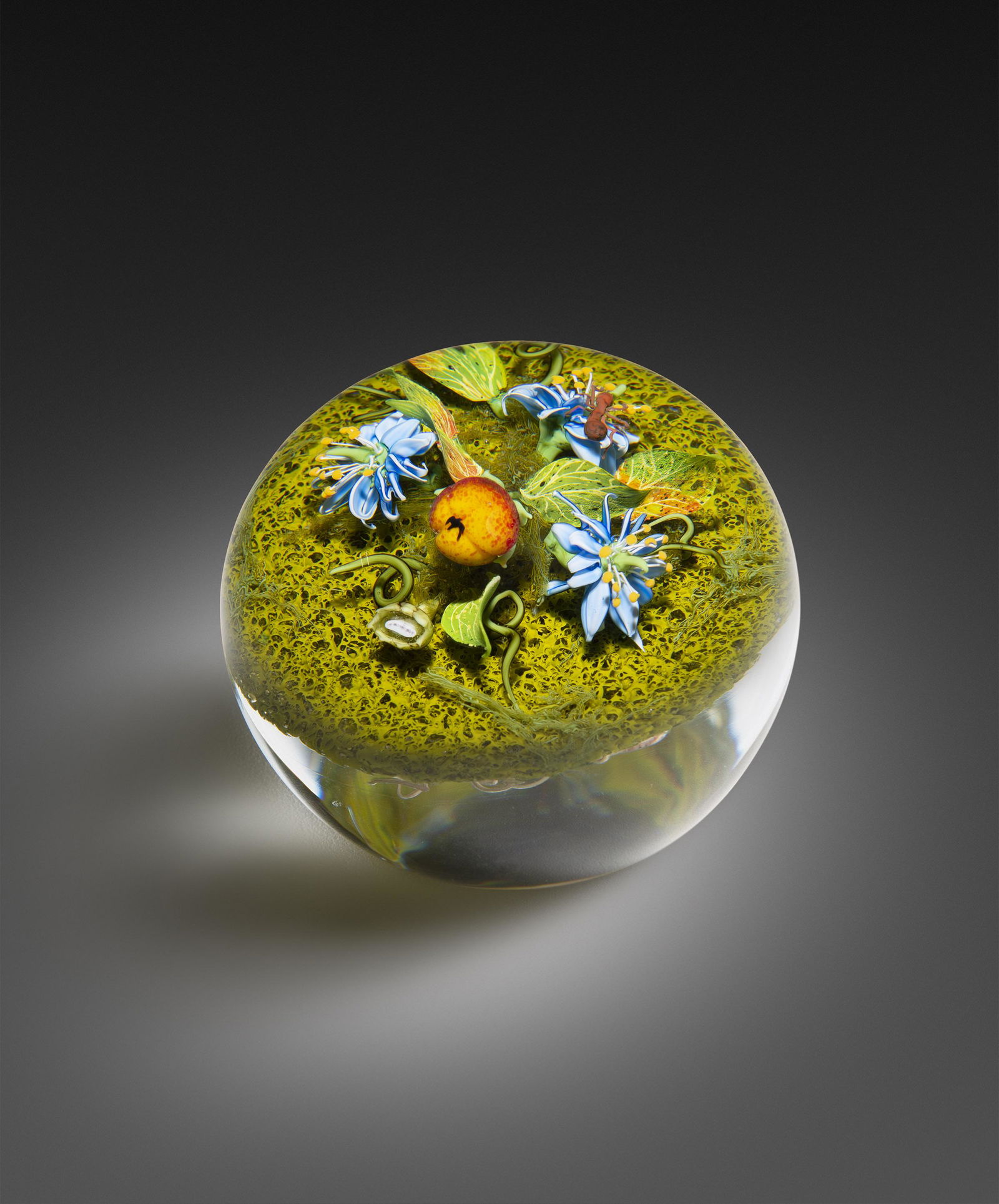 Paul Stankard Earth Paperweight Art Glass Habatat (1 of 1)