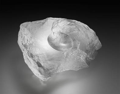 Colin Reid Untiteld Sculpture Art Glass Habatat: Colin Reid (UK), Untitled CR-152 R1116, 2002. 9 x 26.5 x 12 inches. Reid is one of the most in-demand artists working today. This cast glass landscape large sculpture is an excellent example of the