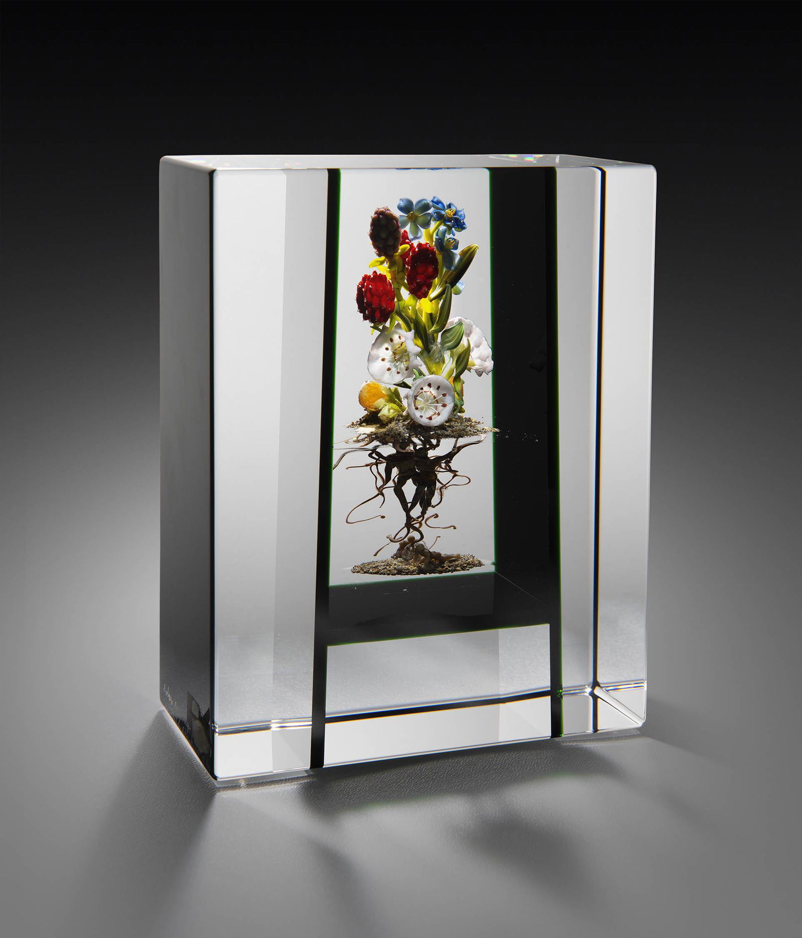 Paul Stankard Botanical Spirt Weight Art Glass Habatat (1 of 1)