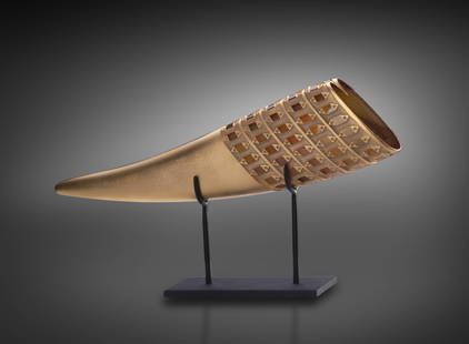 Jose Chardiet Signal Sculpture Art Glass Habatat: Jose Chardiet (Cuba), Signal, 2010. 2 x 11 x 3 inches. A rare treasure by the internationally recognized artist. From a private collection. Signed by the artist.