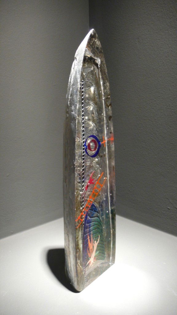 Bertil Vallien upright boat: blown glass, singed B.Vallien ARTIST: Bertil Vallien YEAR: 1997 SIZE: 12.75 x 3.5 Studio glass art contemporary art glass