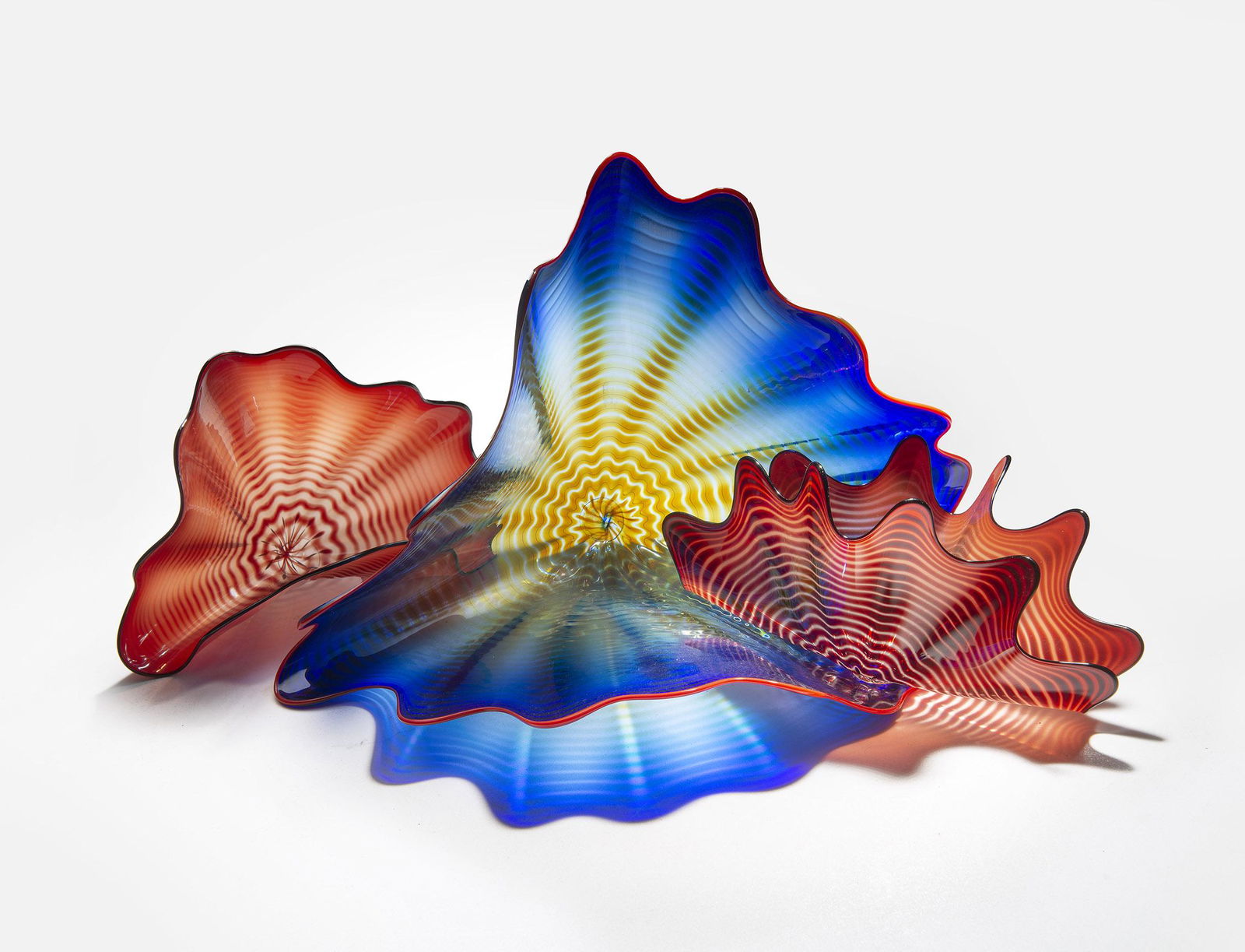 Dale Chihuly Unique Cobalt Blue Red Persian Glass (1 of 5)