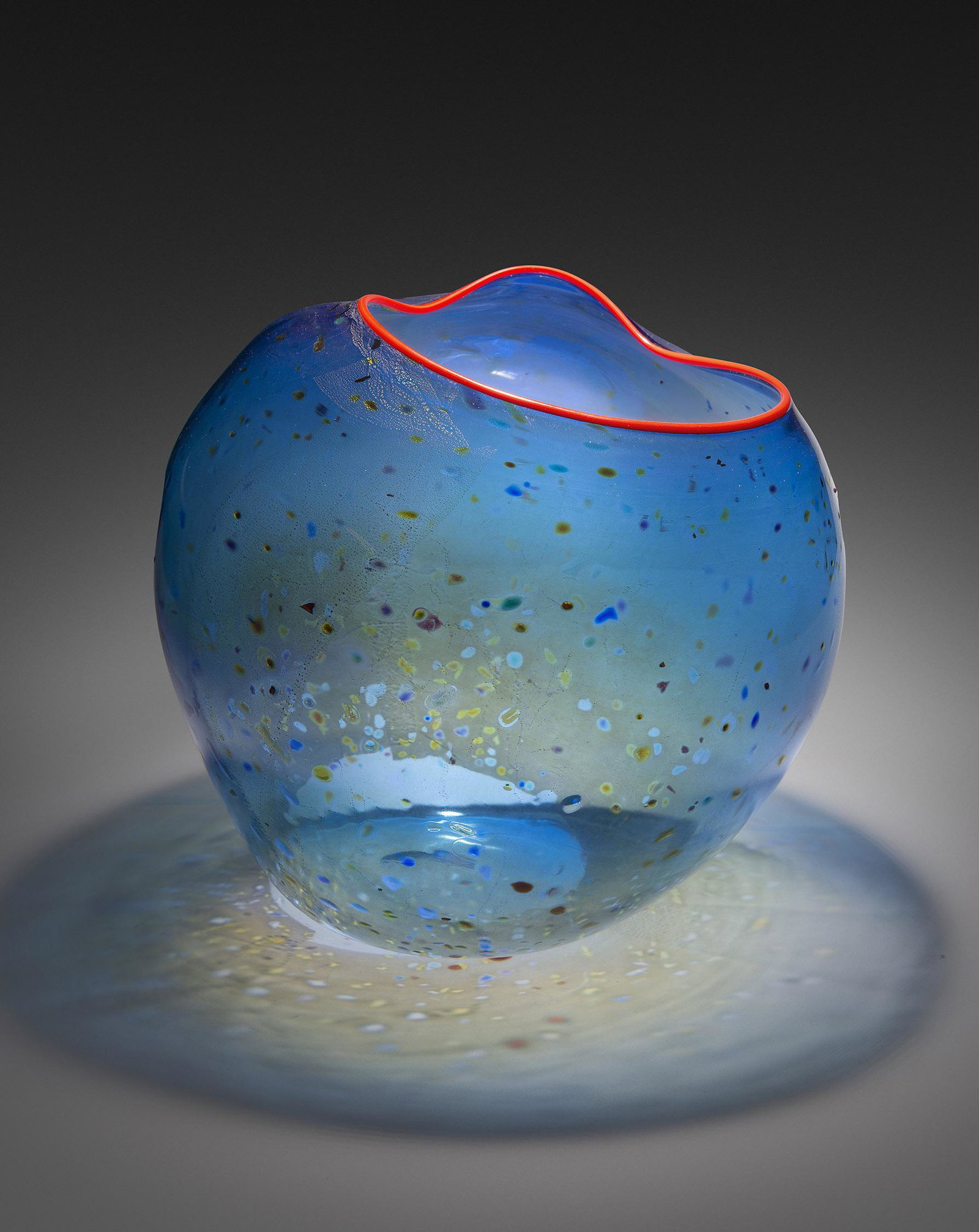 Dale Chihuly Cobalt Coral Basket Edition Glass Art (1 of 1)