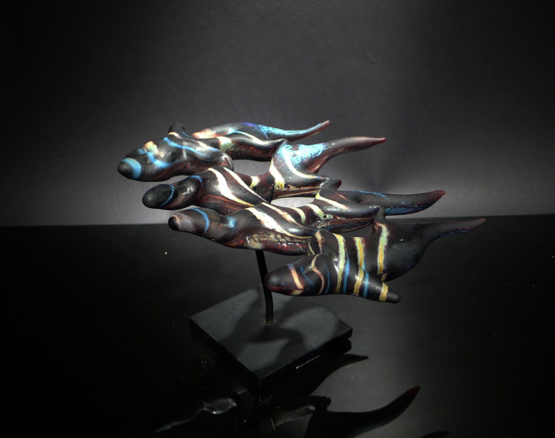 William Morris 'Untitled 2003' reptile artifacts: 3'' x 6'' x 5''