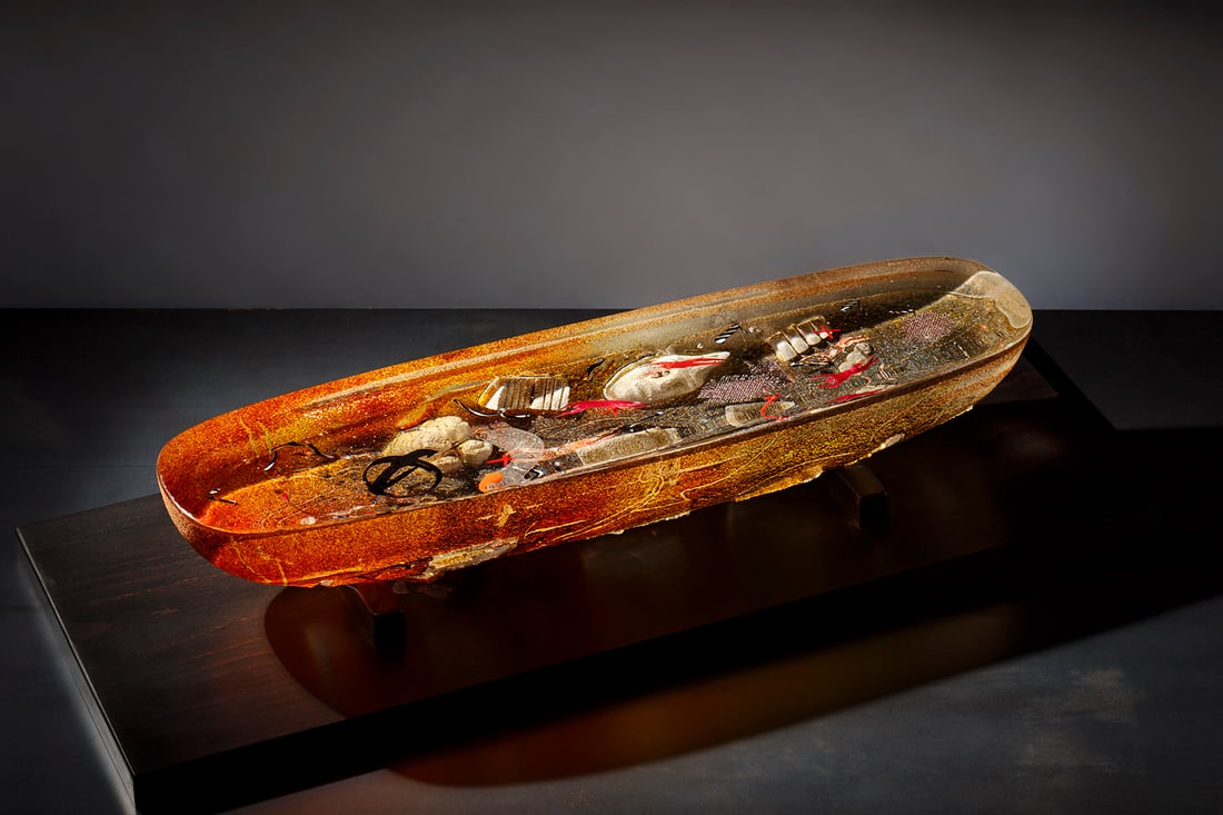 Bertil Vallien Passages Boat 18-93 Art Glass (1 of 1)