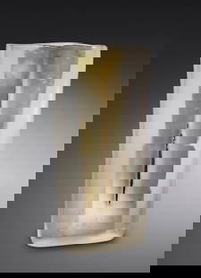 Laura de Santillana Golden Tower Art Glass: Laura De Santillana Golden Tower, circa 2000. 20 x 9 x 2.5 inches. A blown glass sculpture by this important artist who has work on display in the Corning Museum of Glass, the Seattle Art Museum, and