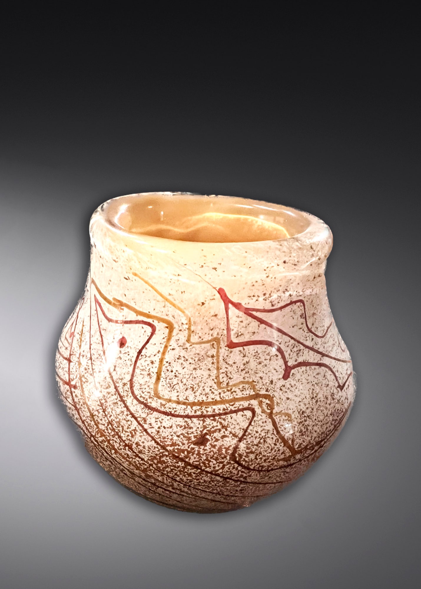 Tony Jojola Vessel Sculpture Art Glass Habatat (1 of 4)