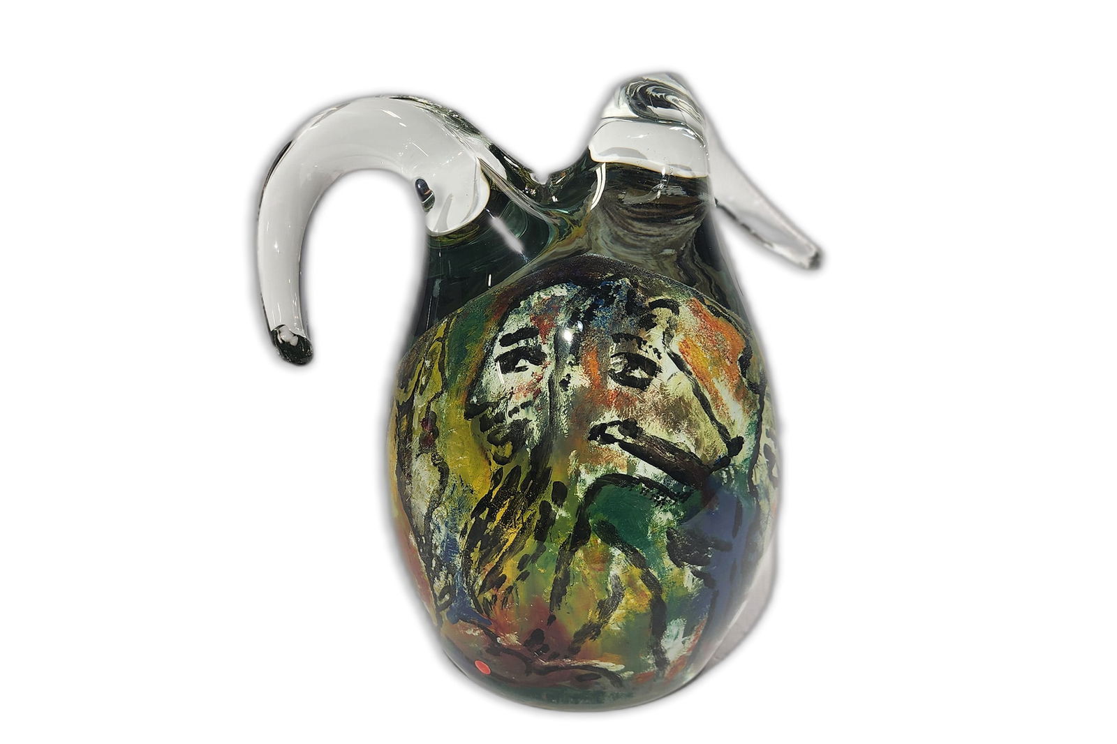 Klara Liebowitz Untitled Horned Glass Sculpture Art (1 of 1)