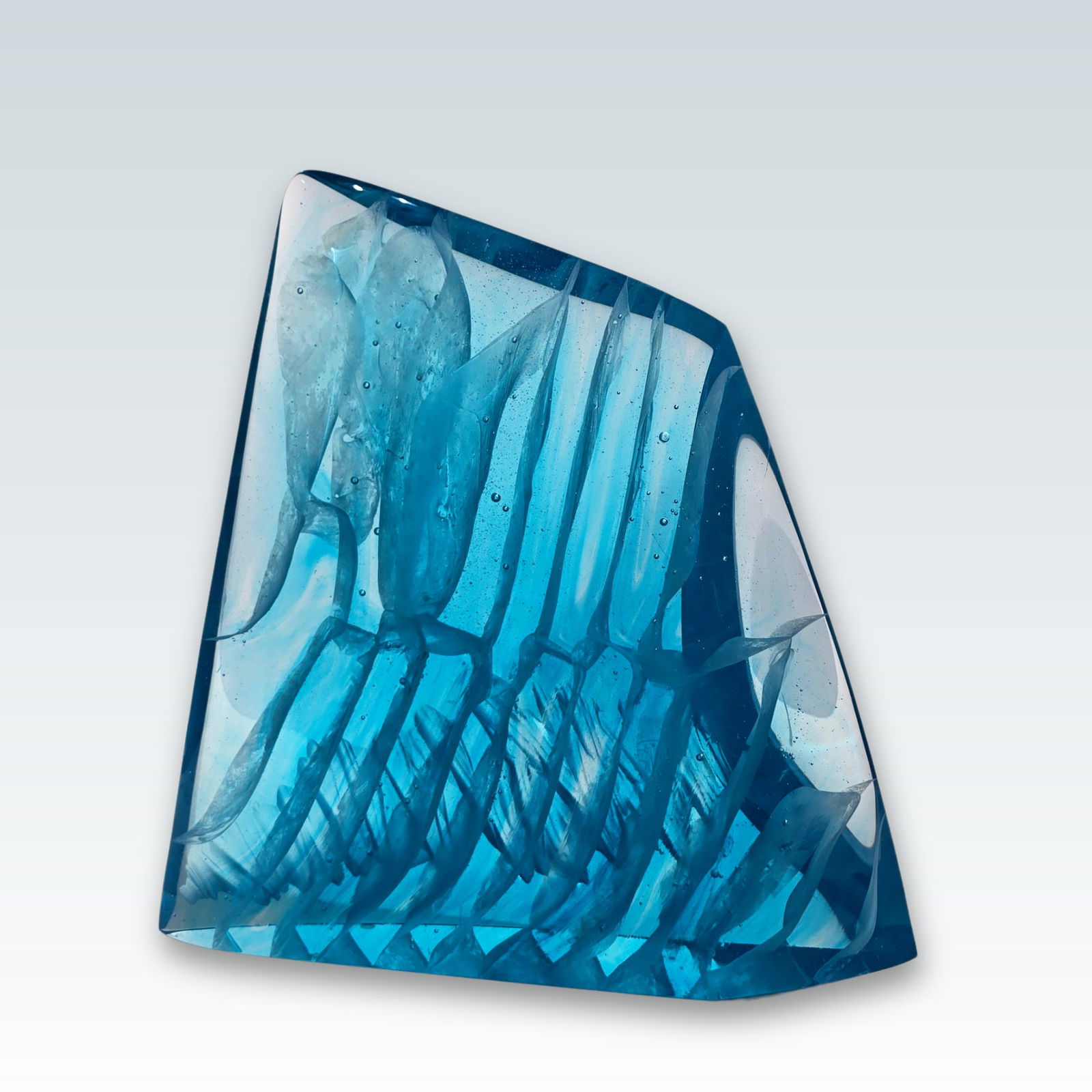 Peter Bremers Iceberg Glass Art Ice Sculpture: Peter Bremers (Netherlands), Iceberg & Paraphernalia 10-203, 2010. 18.5 x 18.5 x 3.5 inches. One of the finest works by the artist to ever be offered at auction. An impressive sculpture by the artist