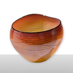 Dale Chihuly Signed 1998 Art Glass Coral Basket