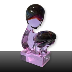 Dino Rosin, Il Bacio (Kiss) Art Glass Sculpture