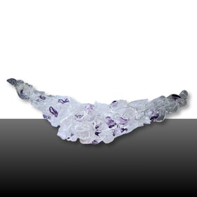 Martin Blank Shimmer Art Glass Sculpture Wide