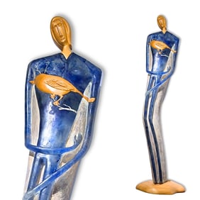 Robin Grebe Inhabitant Art Glass Sculpture Wall