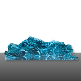 Colin Reid Violin Sculpture Art Glass Wide