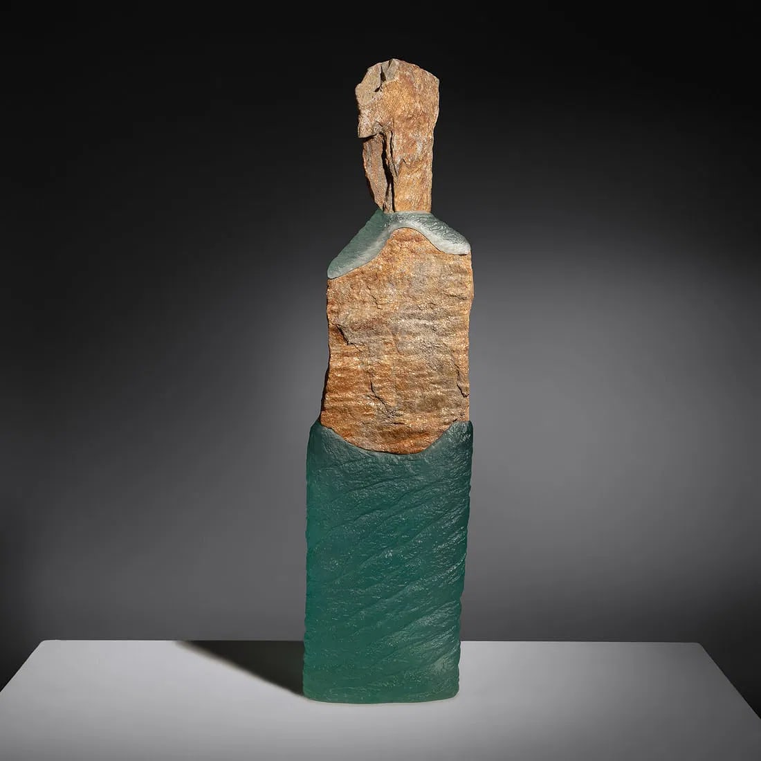 Thomas Scoon Dialogue 47 Art Glass Sculpture: Thomas Scoon (USA), Dialogue 47, 2007. 35 x 9 x 4.5 inches. Signed by the artist. From a private collection. Thomas Scoon is an American sculptor known for his powerful work combining cast glass with