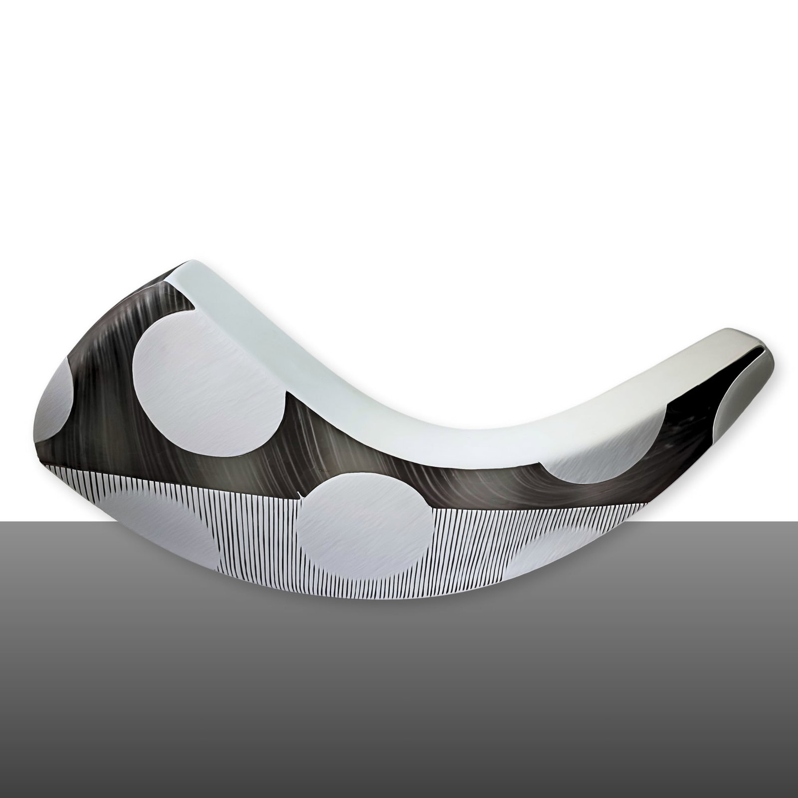 Ethan Stern Span Dot Art Glass Sculpture: Ethan Stern (USA), Span Dot, circa 2015. 12.5 x 26 x 3 inches. A large blown and carved glass sculpture by the mid-career artist. From a private collection. Signed by the artist. Video: https://www.yo
