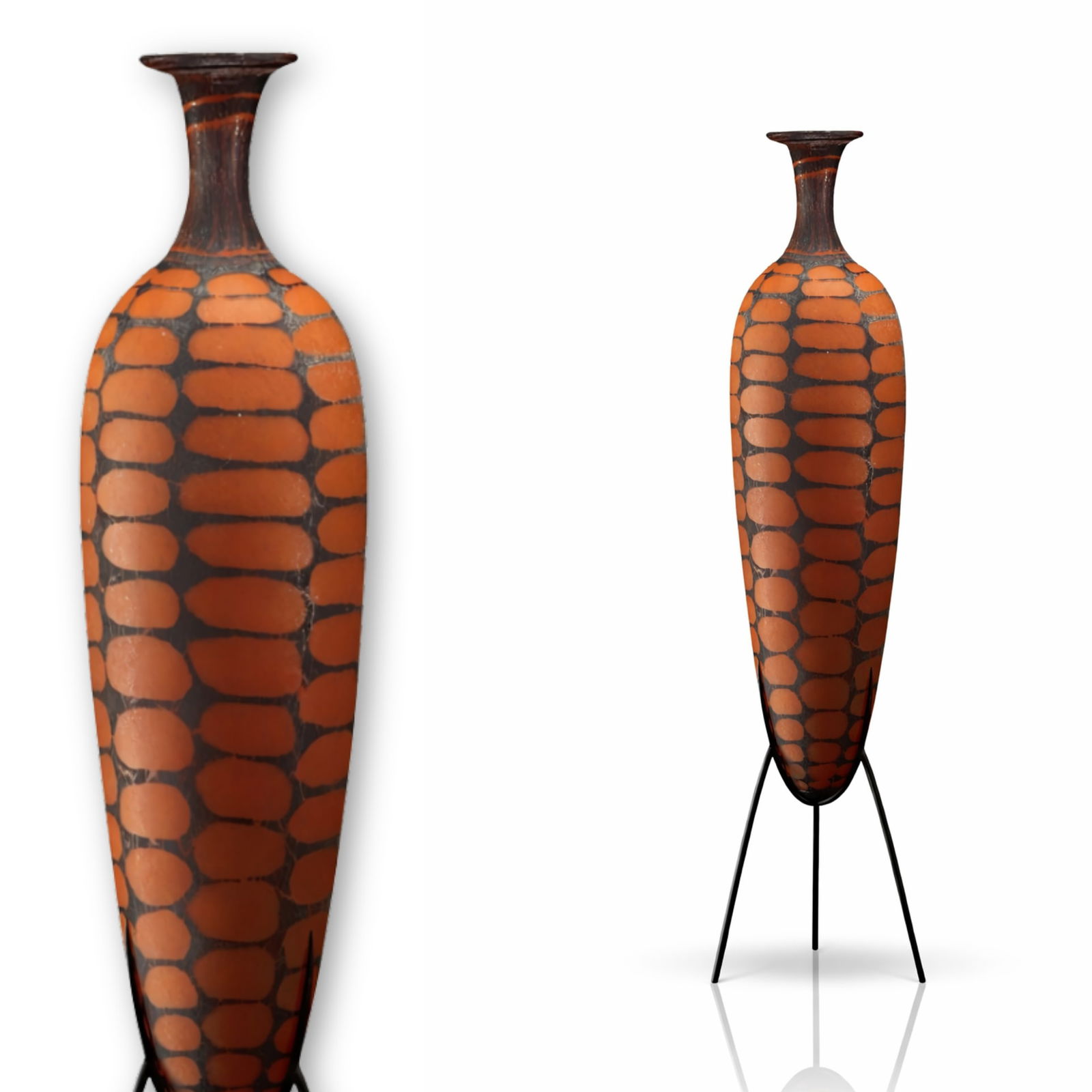 William Morris Mozorca Urn Art Glass: -- View a short video of this work: https://www.youtube.com/watch?v=WFXvRKc9uyc Artist name: William Morris Country of origin: United States Title of the work: Mozorca Urn Year: 2013 Dimensions: 41 x