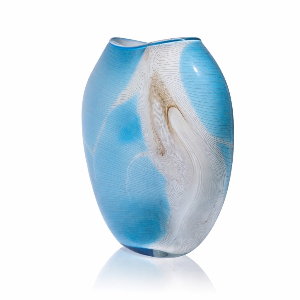 William Morris River Stone Vessel Art Glass - 3