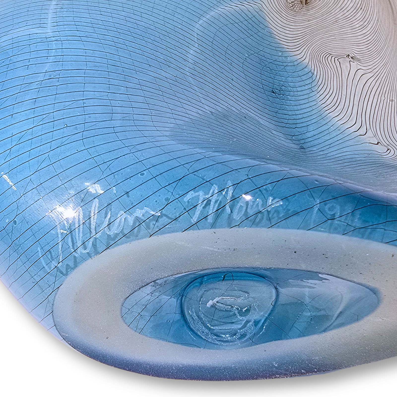 William Morris River Stone Vessel Art Glass - 6