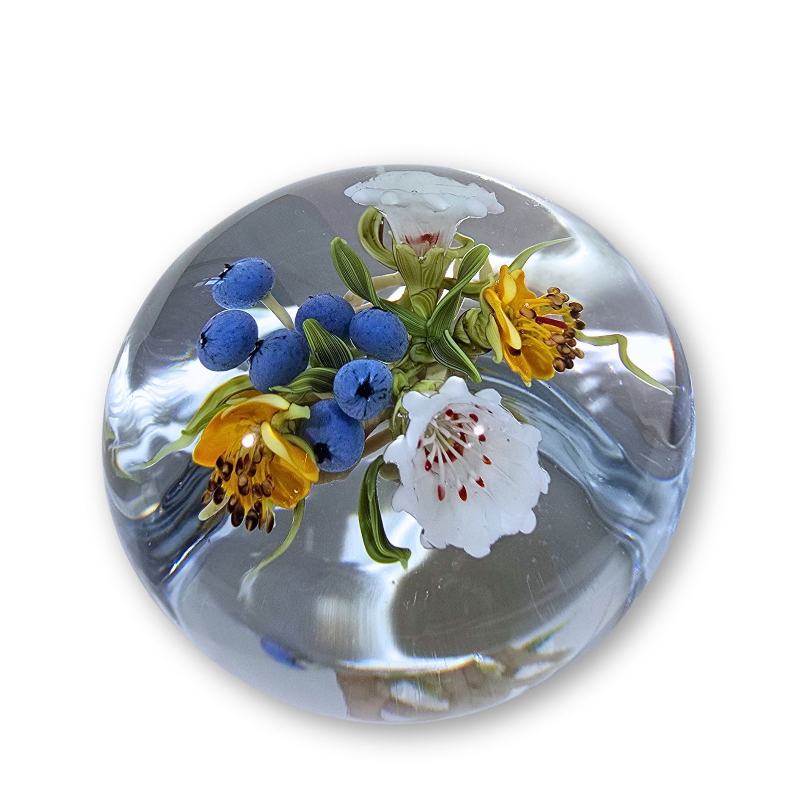 Paul Stankard Bouquet & Earth Spirit Paperweight 279 Art Glass - 2