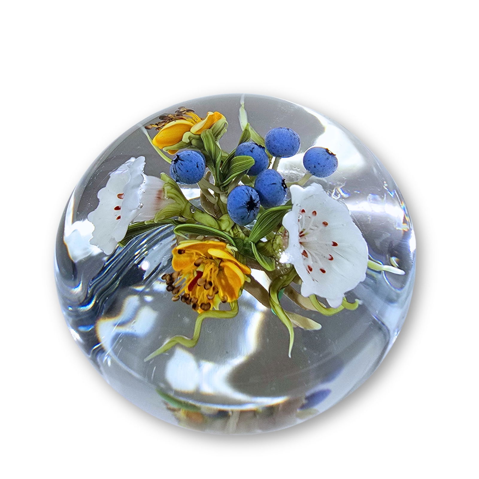 Paul Stankard Bouquet & Earth Spirit Paperweight 279 Art Glass - 3