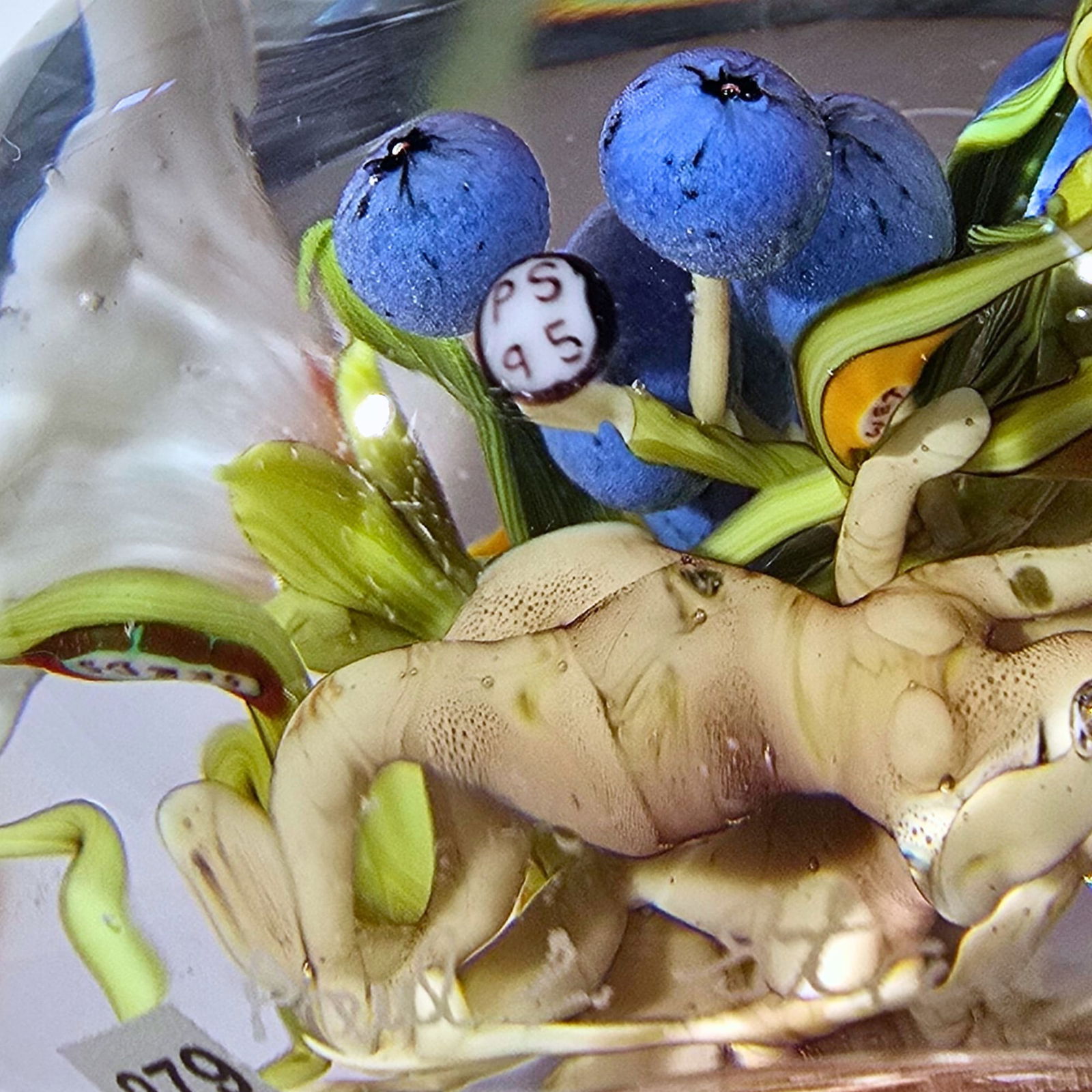 Paul Stankard Bouquet & Earth Spirit Paperweight 279 Art Glass - 6