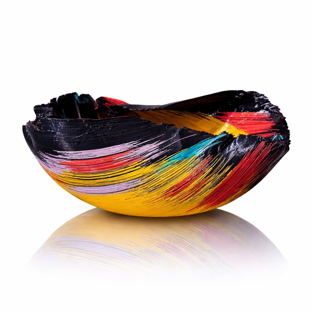 Toots Zynsky Untitled Tierra Del Fuego Series Art Glass: -- View a short video of this work: https://www.youtube.com/watch?v=OL9WCuXsOPI Artist name: Toots Zynsky Country of origin: USA Title of the work: Untitled Tierra Del Fuego Series Year: 1988 