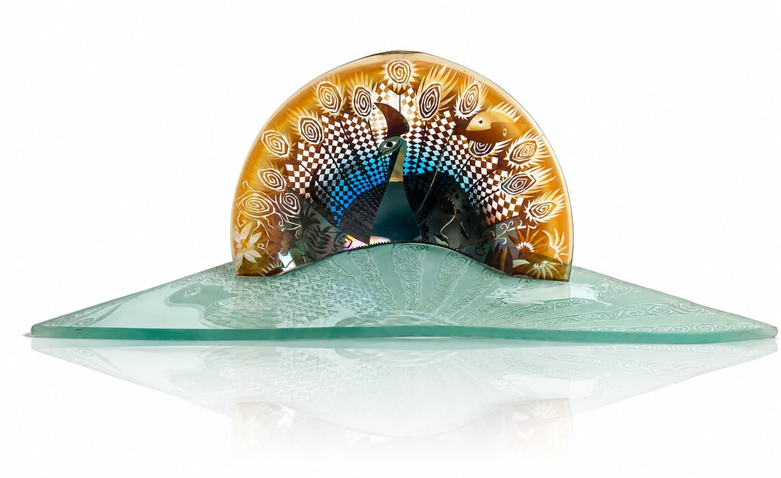 Mia Itasaki Peacock Art Glass (1 of 4)