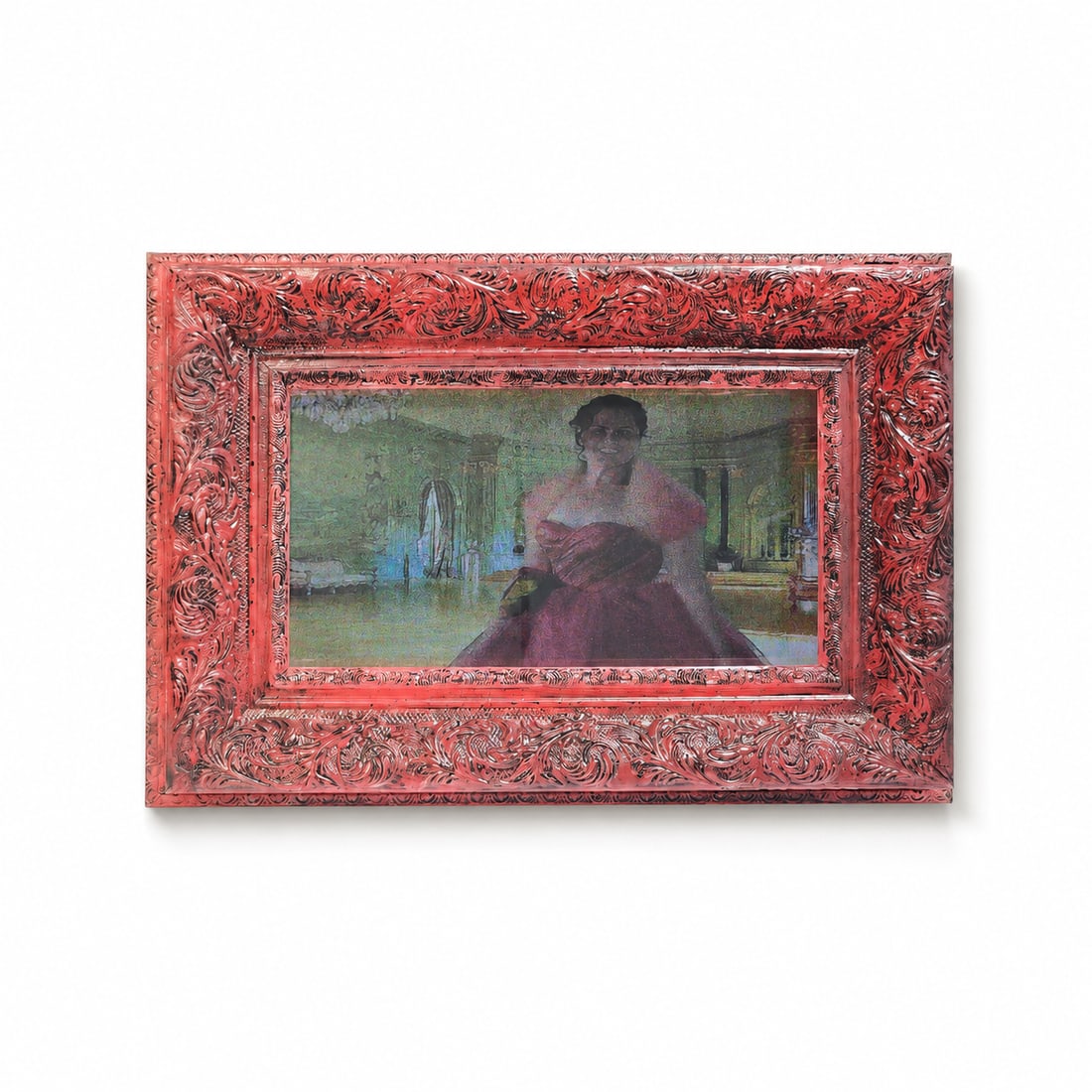 Tim Tate Debut Digital Frame Art Glass: https://www.youtube.com/watch?v=UHNJZyW-2wI Tim Tate Country of origin: American Title: Debut Date: 2014 Dimensions: 15 x 23 x 4 inches Process and material: Polyvitro and electronic elements and sign