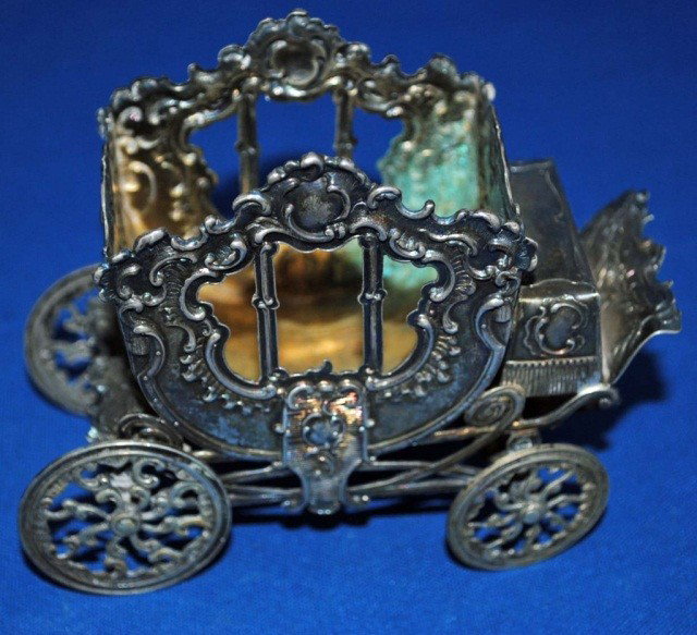 Continental Silver Miniature Carriage