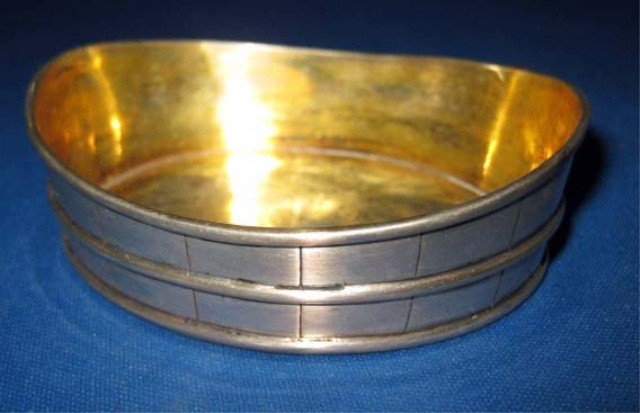 Russian Silver Master Salt: 3 1/2 inches wide