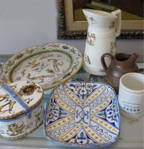 6 Continental Porcelain & Faience Articles
