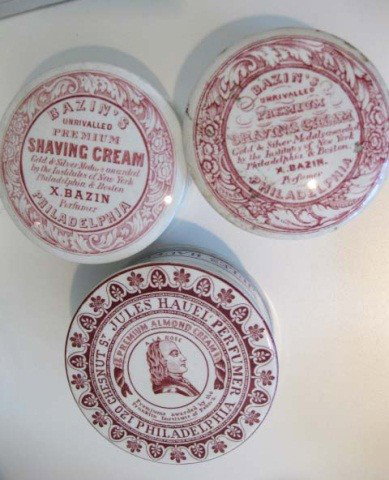 3 Assorted Antique Faience Jars: in antique condition