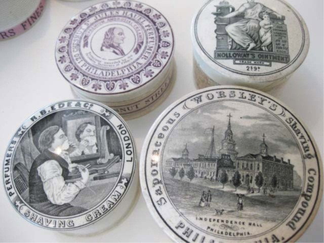 4 Faience Cream Jars: in antique condition