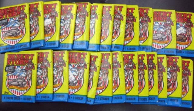 25 Desert Storm Trading Card Packs: unopened, Topps 1991