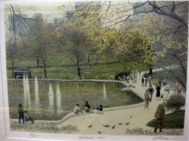 Lithograph - Sailboats, Altman: 1985, Harold Altman, 93/285, 19 1/2 x 25 1/2 inches