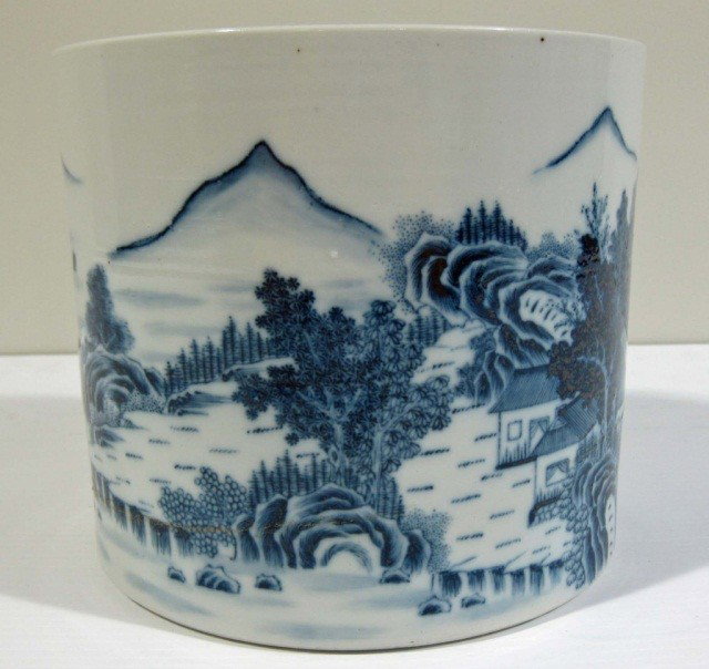 Chinese Blue and White Flower Pot: 7 1/2 inches tall
