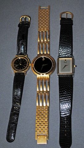 3 Watches: Movado, Esquire, and Seiko