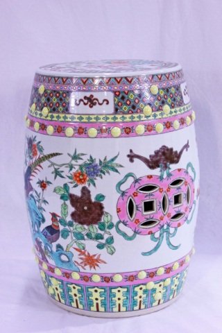 Chinese Garden Seat: Height 19 inches